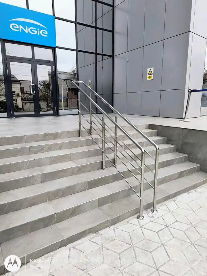 Balustradă inox scări exterioare - lucrare Real Inox 15